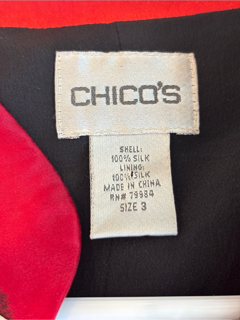 Chico's Patchwork Animal Print Silk Top Womens 3 (US XL) Multi Print Art to Wear - Picture 4 of 6